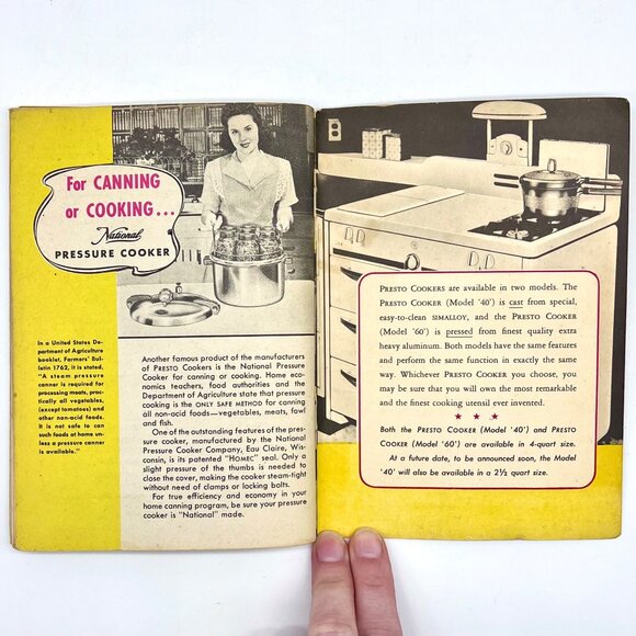 Vintage 1947 Presto Cooker Recipe Book Model 40 Pressure Cooker Manual - Picture 8 of 9